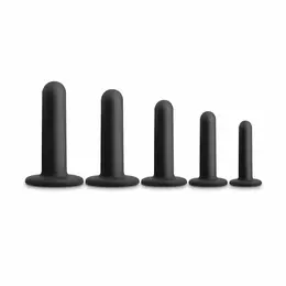 NS Novelties Renegade Dilator Kit Black - 5-Piece Silicone Set