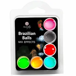 Secret Play Set od 6 Brazilskih Aroma Kuglica za Masažu Različitih Efekata