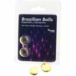 Taloka Duo Vibrirajuće Brazilske Kuglice za Masažu sa Stimulativnim Gelom 2kom