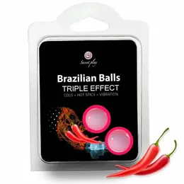 SecretPlay Set od 2 Brazilian trostruke efekat kuglice za masažu 8g