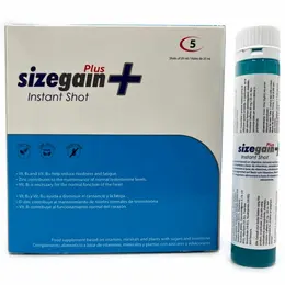 500 Cosmetics SizeGain Plus Instant Shot Male Energizer 5x10ml - Herbal Formula