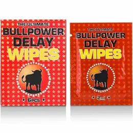 Cobeco Bull Power Delay Wipes - Practical Intimate Wipes for Men, 6 pcs