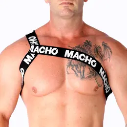 Macho Roman pojas beli L/XL – podesivi elastični modni dodatak