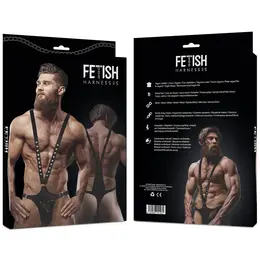 Fetish Submissive Attitude muški podesivi V-oblika pojas od eko kože