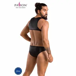 Passion Body Adam crni S/M – elegantan poliuretanski i poliesterski bodi