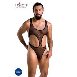 Passion Body Leon crni L/XL – elegantan čipkasti bodi, proizveden u EU