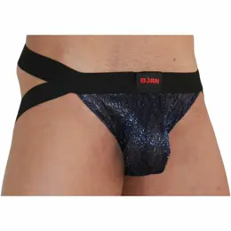 BURN Jockstrap 006 Shiny Blue/Black XL - Premium udobnost i hrabar dizajn