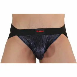 BURN Jockstrap 006 Shiny Blue/Black L - Premium udobnost i stil