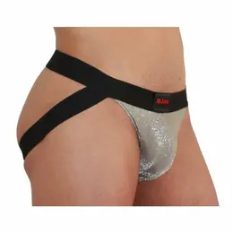 BURN Jockstrap Shiny Beige/Black S - Premium udobnost i jedinstven dizajn