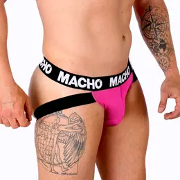 MACHO MX28FR Jockstrap XL Pink Neon - Anatomska Lycra podrška