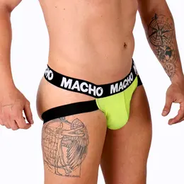 MACHO MX28FA Jockstrap Žuta S - Prozračna Likra Podrška