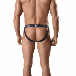 ANAIS MEN ARES Jock Strap II Black Leather Look L - Bold Athletic Cut
