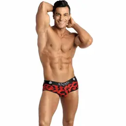 Anais Men Savage Jock Bikini XL Red Microfiber Animal Print