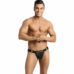 Anais Men Romance Jock Strap L - Black Floral Lace, Premium Fit