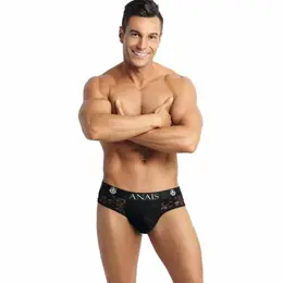ANAIS MEN Romance Jock Bikini M Black Lace Floral Design