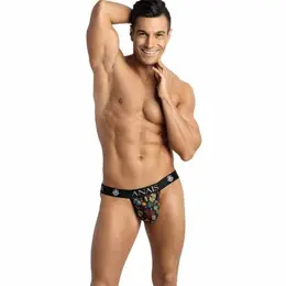 Anais Men Mexico Jock Strap L - Soft Modal, Floral & Skull Print, Wide Waistband