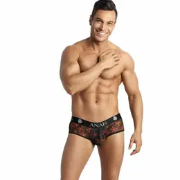 Anais Men Chill Jock Bikini XL - Crna Mreža sa Printom Palmi, Otvorena Leđa