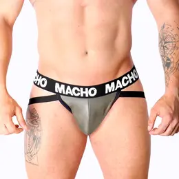 Macho MX27GR Intimni Jockstrap Sivo Bež XL - Kožni Izgled