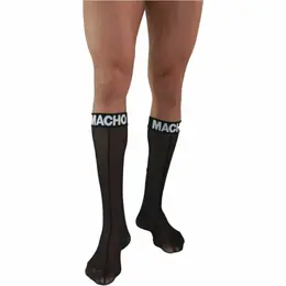 Macho Tanke Čarape Crne One Size - Poluprovidne, Ergonomski Dizajn