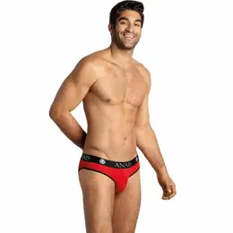 ANAIS Men SOUL Slip S - Crvene Mikrofiber Gaćice sa Crnim Obrubom