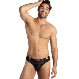 ANAIS MEN Romance Slip XL - Black Floral Lace Comfortable Briefs