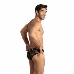 ANAIS MEN Romance Slip L - Black Floral Lace, Comfortable Fit