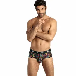 Anais Men Mexico Brief L - Sporty Cut, Floral Skull Print, Light Color