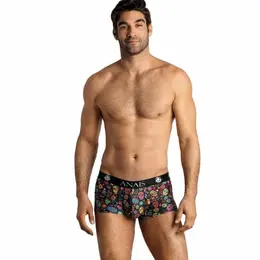 ANAIS MEN Mexico Boxer L - Soft Modal, Floral & Skull Print, Longer Leg