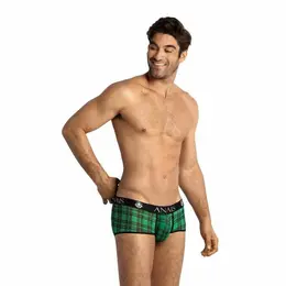 ANAIS MEN MAGIC Brief XL - Zeleno-crni karirani uzorak, likra udobnost