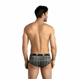 ANAIS MEN Balance Brief L - Sporty Microfiber Checked Underwear