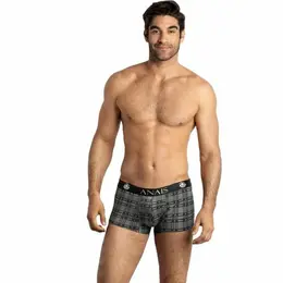 ANAIS FOR MEN Balance Boxer Shorts S - Crno-sivi karirani mikrofiber