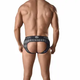 ANAIS Men Aegis Jock Bikini XL - Karirani, visokokvalitetna tkanina, siva