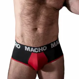 Macho MS26N Men's Briefs Black/Red XL - Breathable Lycra Comfort