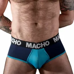 MACHO MS26A Men's Classic Blue Slip L - Breathable Lycra Comfort