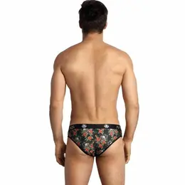 ANAIS MEN Power Slip XL - Premium modal gaćice sa printom ruža i lobanja