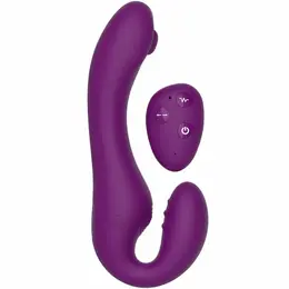 XOCOON 2-u-1 Strapless Daljinski Vibrator Ljubičasti Silikon Punjiv