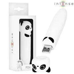 Intense POH Panda USB Punjivi Vibrirajući Mini Metak 10 cm Crni