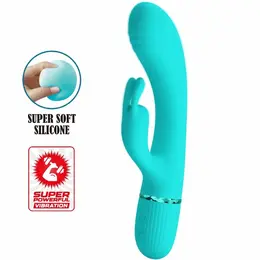 Pretty Love Scocco Intimate Vibrator Rabbit Turquoise Silicone