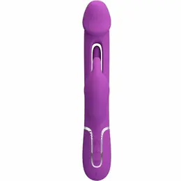 Pretty Love Kampas BW-500025-3 Intimni 3-u-1 Silikonski Vibrator Ljubičasti