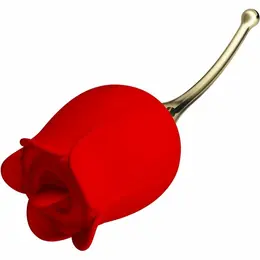 Pretty Love Rose Lover Intimate Rose Massager 12 Modes Red Silicone USB