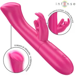INTENSE Julieta Dual-Action Rechargeable Silicone Vibrator Pink 18.6cm