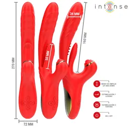 INTENSE Rosalia Red 3-in-1 Multifunctional Stimulation Device Waterproof