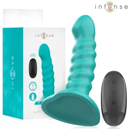 INTENSE Buffy Spiral Blue Mini Vibrating Device with Remote, 10 Modes, S Size
