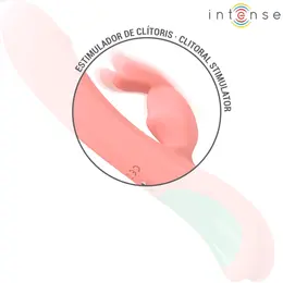 Intense Rachel Pink Dual Action Vibrator 5 Modes Medical Silicone 23cm