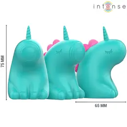 INTENSE Trixie Unicorn Tongue Tapping Stimulator Green Silicone IPX7