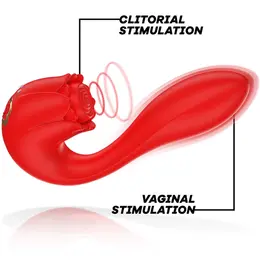 MIA Selena Vibrating & Tapping Rose-Shaped Intimate Device Red