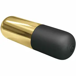Pretty Love Golden Rechargeable Mini Bullet Massager - 12 Modes, USB, Gold
