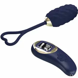 Pretty Love Vivian Blue Wireless Egg - 10 Modes Remote Control, USB, Silicone