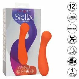 CalExotics Stella G-Wand Orange - Flexible Silicone Massager, 12 Modes