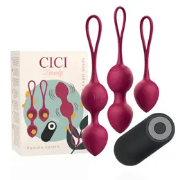 CICI Beauty Premium Silikonski Kegel Trening Set 3kom Vibrirajući i Daljinski